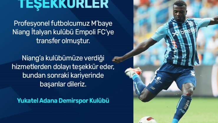Adana Demirspor’da M’Baye Niang ile yollar ayrıldı