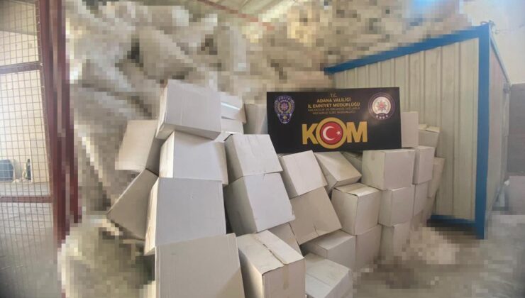 Adana’da 40 milyon 480 bin makaron ele geçirildi