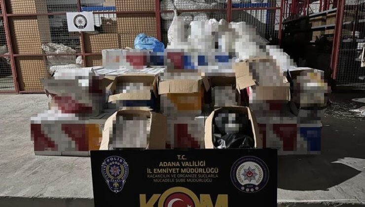 Adana’da gümrük kaçağı 5 milyon 670 bin makaron ele geçirildi
