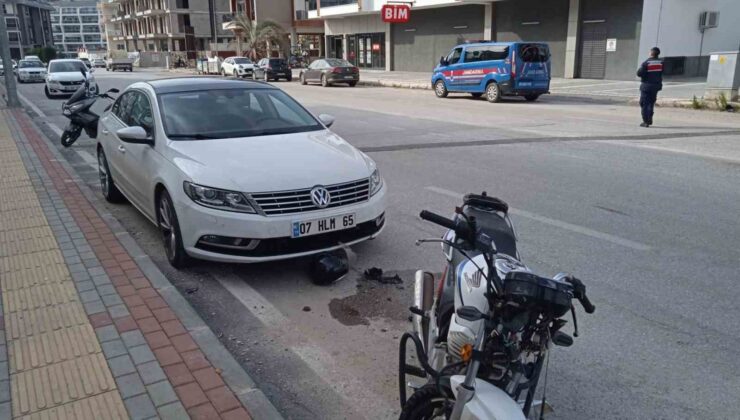 Alanya’da devrilen motosiklet sürücüsü yaralandı