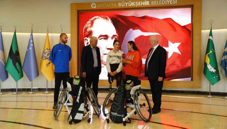 Antalya Büyükşehir Belediyesi’nden engelli milli sporculara ekipman desteği