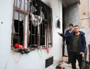 Depremzede aile yangına kiralık evlerinde yakalandı