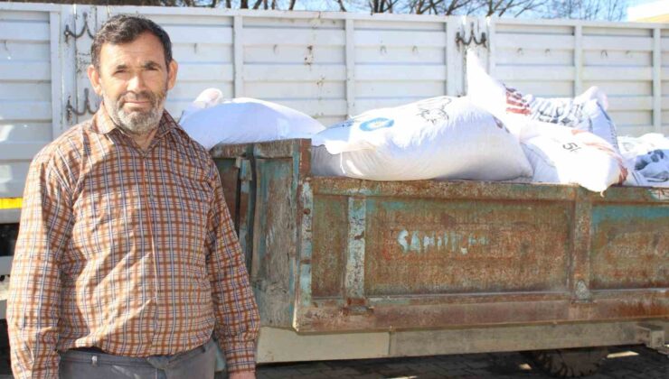 Elmalılı üreticilere süt yemleri teslim edildi