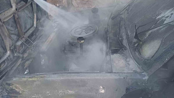 Hassa’da araç yangını