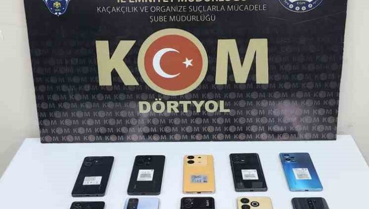 Hatay’da 10 adet kaçak cep telefonu ele geçirildi