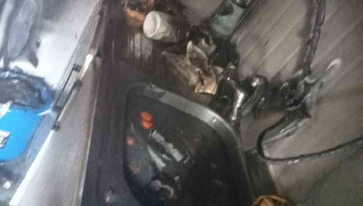 İskenderun ilçesinde konteyner kentte yangın çıktı