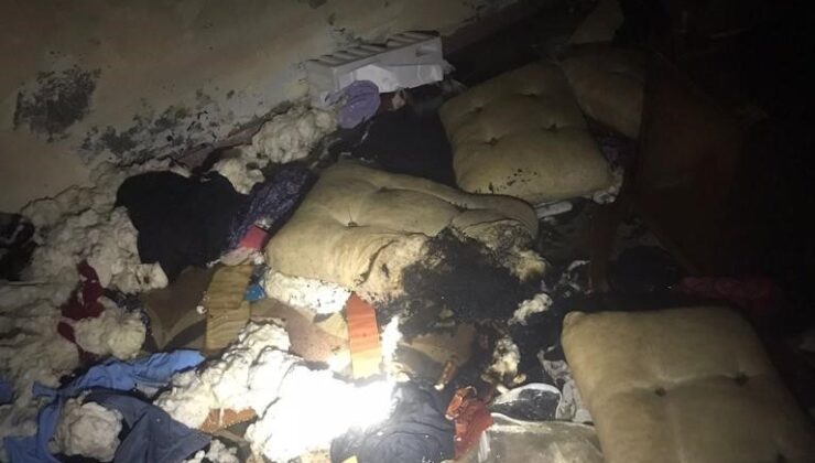 İskenderun metruk binada yangın çıktı