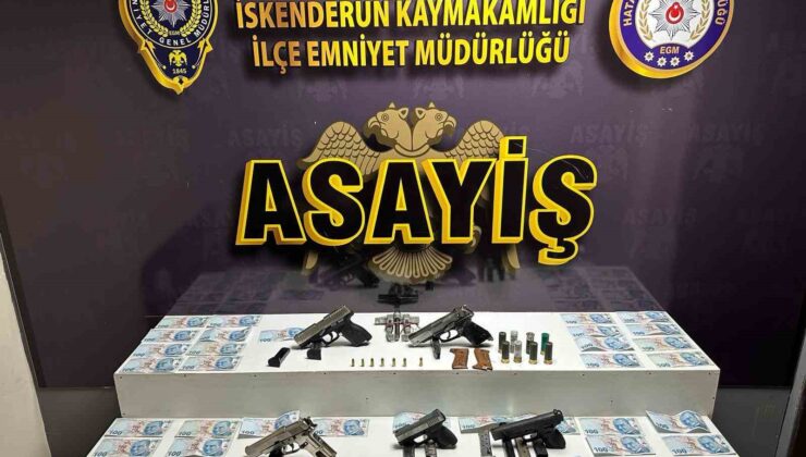 İskenderun’da uyuşturucu ve silah ticareti yapan şahıslara operasyon