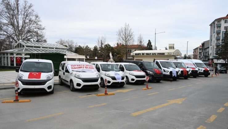 Isparta Belediyesi araç filosuna 9 araç daha kazandırıldı