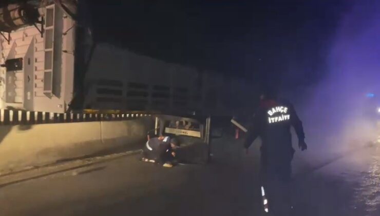 Osmaniye’de mısır taşıyan tır alev alev yandı