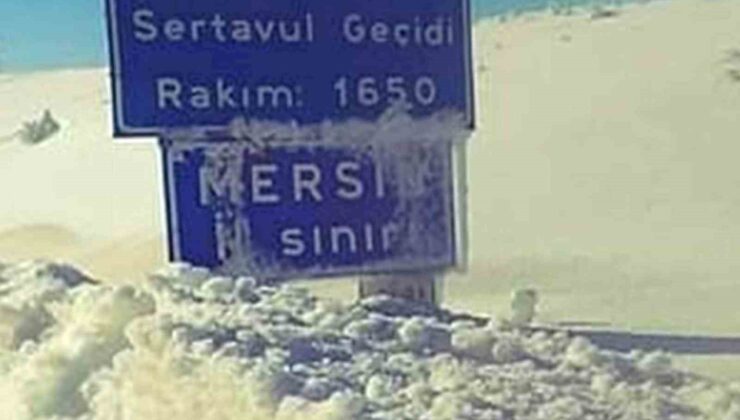 Sertavul Geçidi’nde kar lastiği olmayan araçların geçişine izin verilmiyor