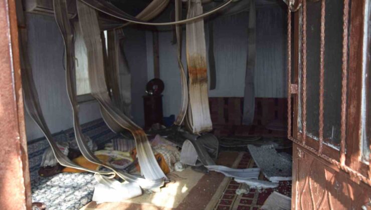 Tarım işçilerinin kaldığı ev yangında kullanılamaz hale geldi