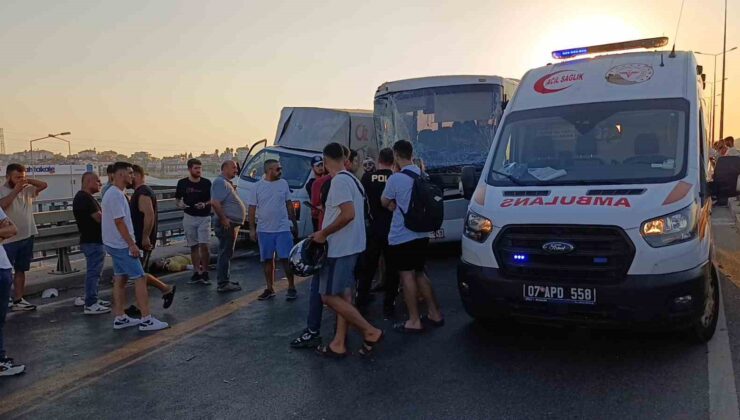Manavgat’ta zincirleme kaza: 1 ölü, 3 yaralı