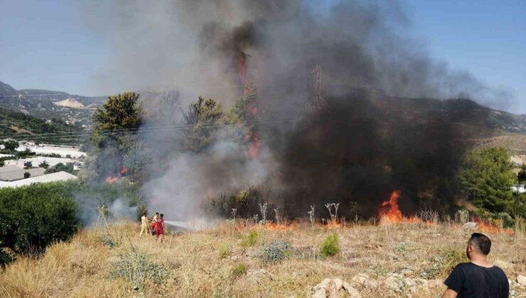 Adrasan’da çıkan yangın, büyümeden söndürüldü