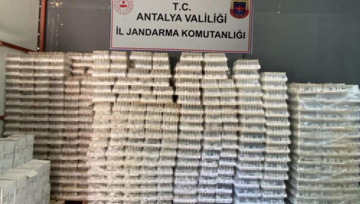 Antalya’da jandarmadan kaçak içki operasyonu