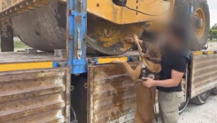 Asfalt silindirinde uyuşturucu sevkiyatı
