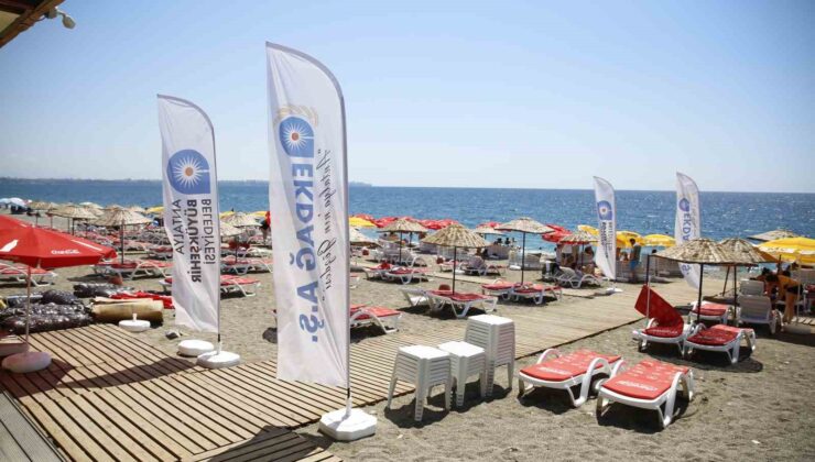 Büyükşehir’in Konyaaltı Sahili’ndeki ikinci halk plajı hizmette