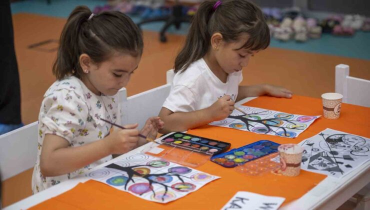 Gülnar Çocuk Atölyesi’nde çocuklar bilim ve sanatla öğreniyor