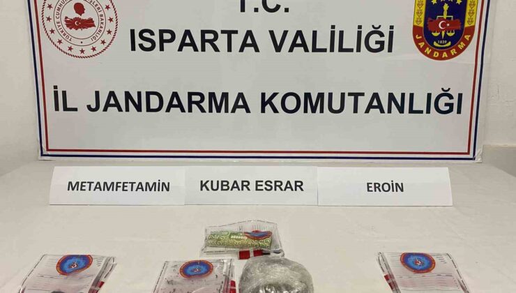 Isparta’da araçta uyuşturucu ele geçirildi