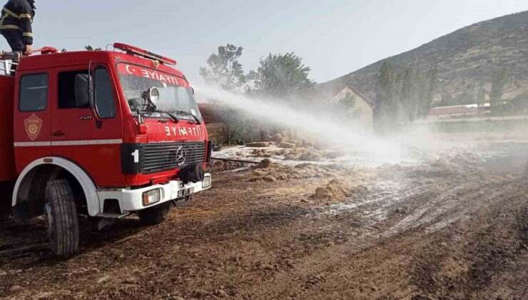 Isparta’da çıkan yangında 80 dönüm tarım arazisi küle döndü