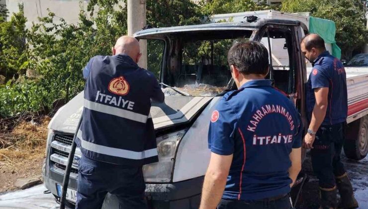 Kahramanmaraş’ta araç yangını