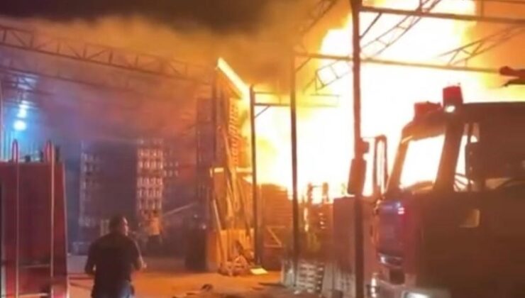 Kaynak suyu deposunda çıkan yangın korkuttu