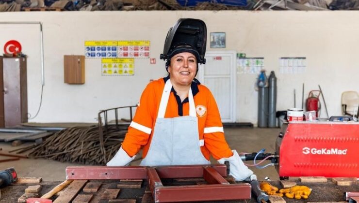 Kaynakçı ’Sevgi usta’ hikayesiyle kadınlara örnek oluyor