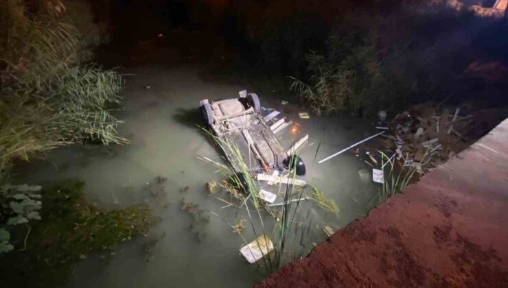 Manavgat’ta otomobil kanala uçtu: 1 ölü, 4 yaralı