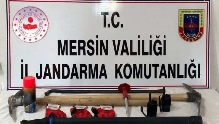 Mersin’de kaçak kazı yapan 3 şüpheli yakalandı