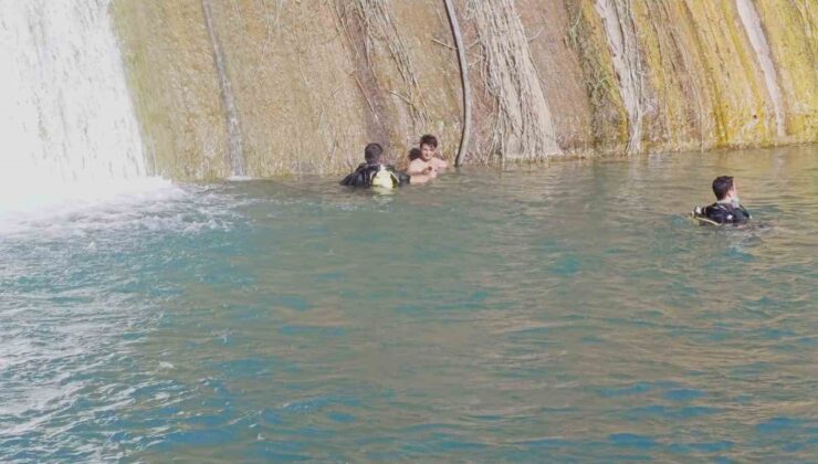 Osmaniye’de sulama bendinde mahsur kalan genci dalgıçlar kurtardı