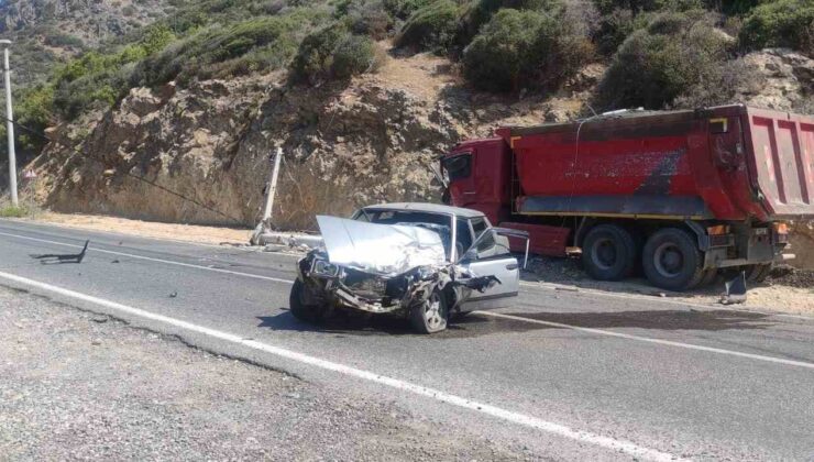Otomobilin hurdaya döndüğü kaza ucuz atlatıldı