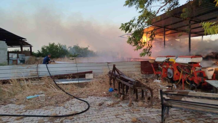 Reyhanlı’da samanlık yangını
