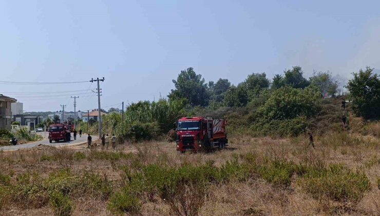 Site inşaatında çalışan vincin kopardığı enerji hattı yangın çıkardı