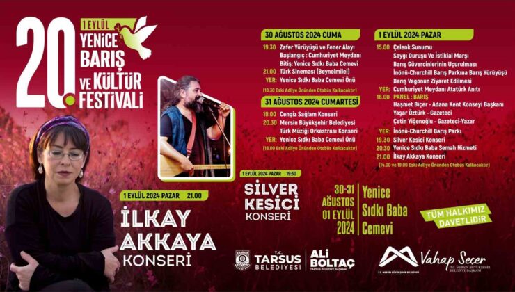 20. Yenice Barış ve Kültür Festivali 30 Ağustos’ta başlıyor