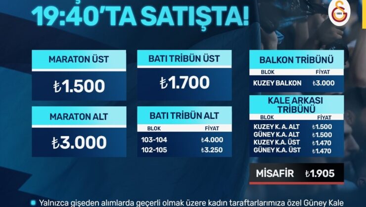 Adana Demirspor – Galatasaray  maçının biletleri satışa çıktı