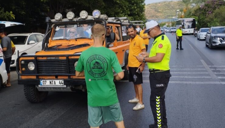 Alanya’da kurallara uymayan safari araçlarına ceza kesildi
