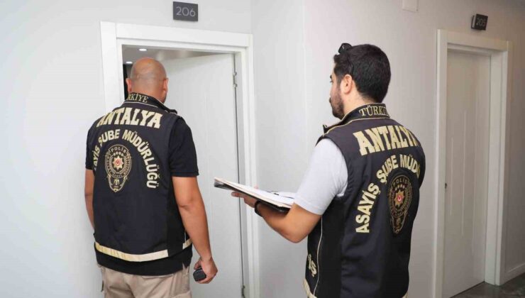 Antalya’da günübirlik kiralanan evlere eş zamanlı denetim