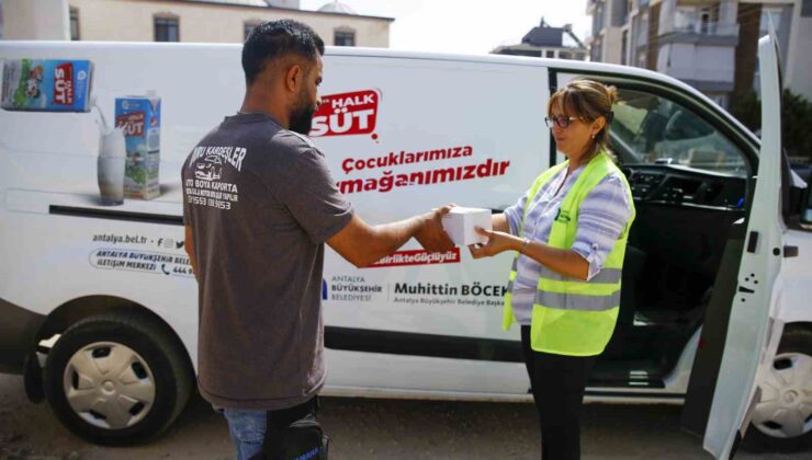 Antalyalı ailelere halk süt ve halk mama desteği
