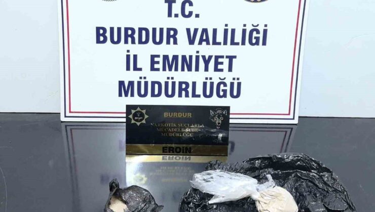 Burdur’da durdurulan araçtan uyuşturucu çıktı
