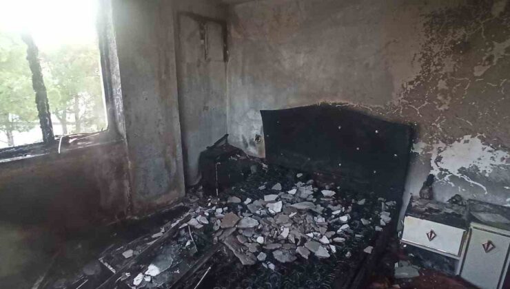 Burdur’da tek başına yaşayan genç, evde çıkan yangından arkadaşı tarafından kurtarıldı