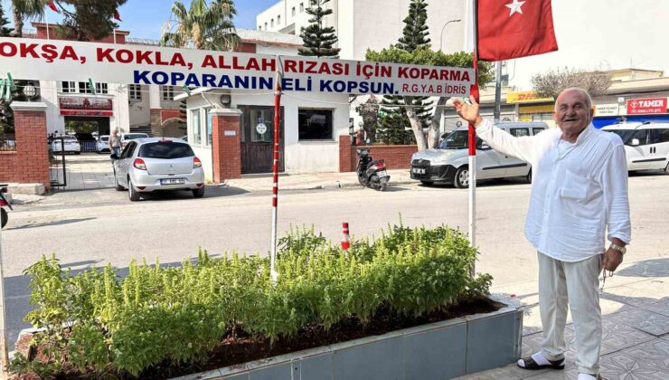 ’Çiçeklerimi kopardıklarında canımdan et koparıyorlar’ diyen berberin yazdığı not ilgi çekiyor