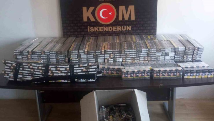 Hatay’da durdurulan araçtan 4 bin 90 paket kaçak sigara çıktı