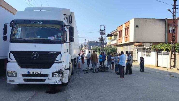 Hatay’da motosiklet tırla çarpıştı: 1 ölü