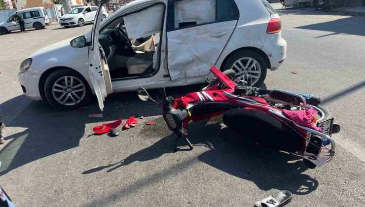 Hatay’da otomobil ile motosiklet çarpıştı: 2 yaralı