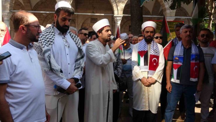 Isparta’da Haniye ve Filistin için miting düzenlendi