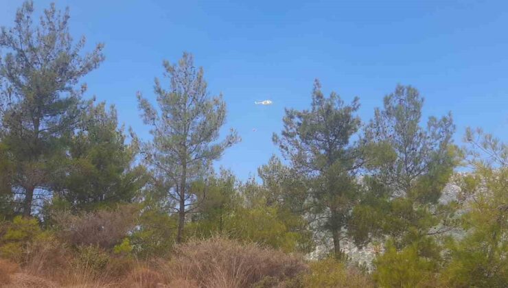 Mersin Bozyazı’da orman yangınına ekipler havadan ve karadan müdahale ediyor