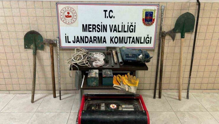 Mersin’de kaçak kazı yapan 11 şüpheli yakalandı
