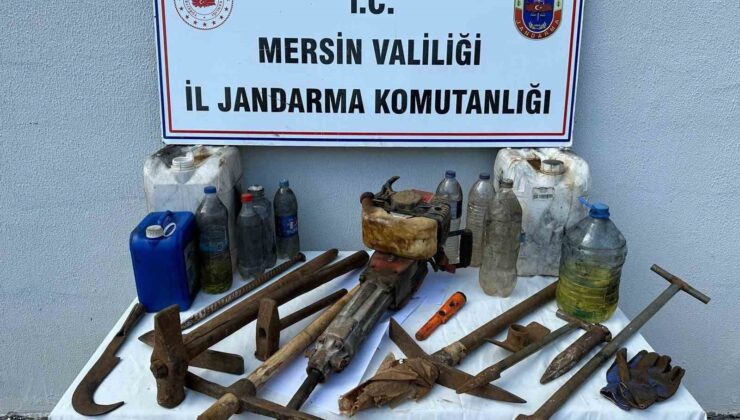 Mersin’de kaçak kazı yapan şahıs yakalandı