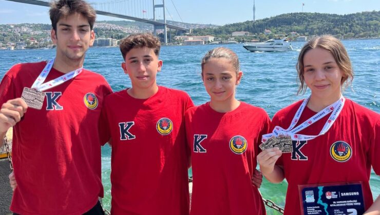Mersinli sporcular ’İstanbul Boğaziçi Kıtalararası Yüzme Maratonu’ndan başarıyla döndü