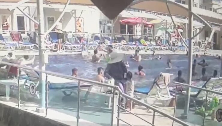 Otelin havuz başında kafasına düşen baca kapağıyla ölümden döndü